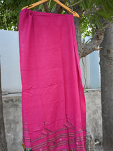 Silk wool woven stole with devra mirror
